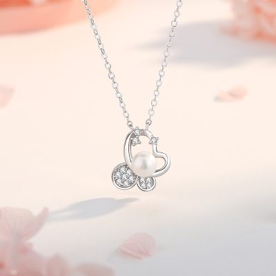 Dây Chuyền Bạc Nữ đính đá CZ Hình Hồ điệp Adelina LILI 181958 1