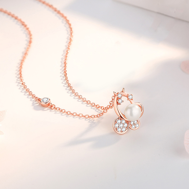 Dây Chuyền Bạc Nữ đính đá CZ Hình Hồ điệp Adelina LILI 181958 2