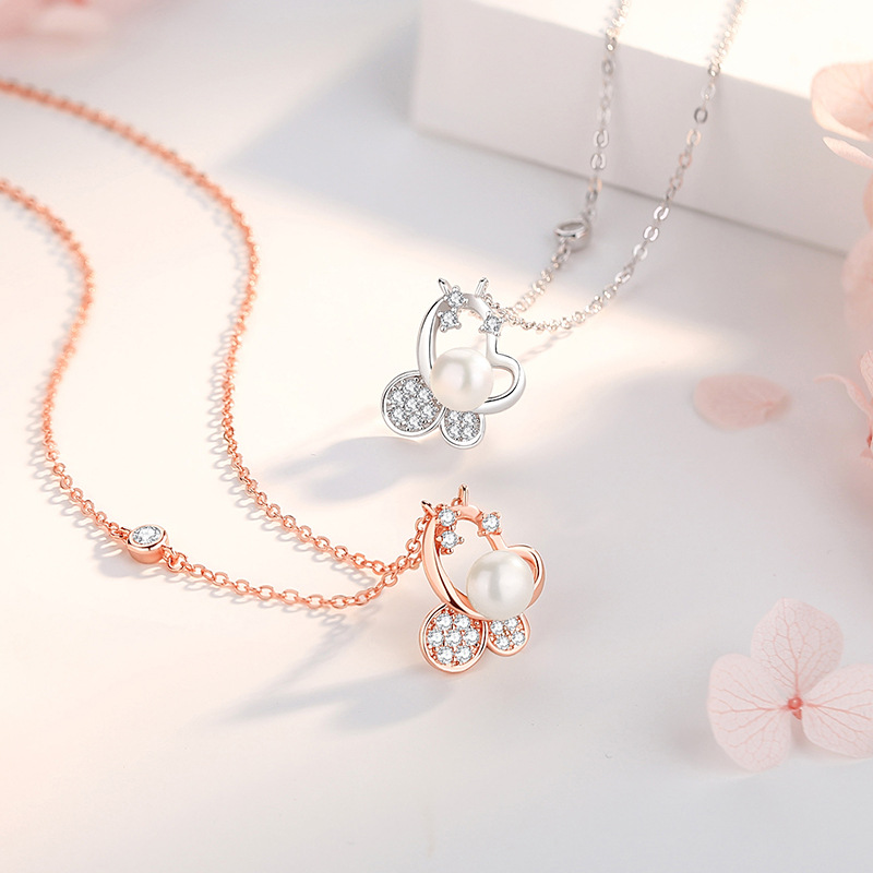 Dây Chuyền Bạc Nữ đính đá CZ Hình Hồ điệp Adelina LILI 181958 3