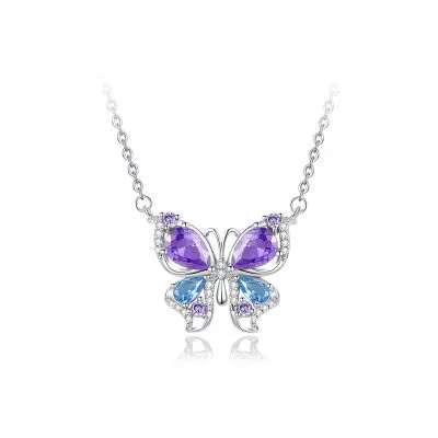 Dây Chuyền Bạc Nữ đính đá CZ Hình Hồ điệp Ariana LILI 181207 1