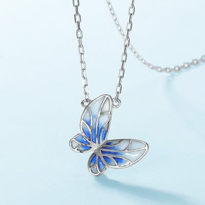 Dây Chuyền Bạc Nữ đính đá CZ Hình Hồ điệp Mila LILI 181363 3