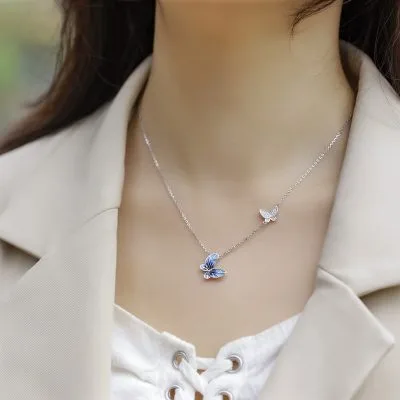 Dây Chuyền Bạc Nữ đính đá CZ Hình Hồ điệp Mila LILI 181363 5