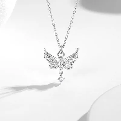 Dây Chuyền Bạc Nữ đính đá CZ Hình Hồ điệp Sofia LILI 180908 1