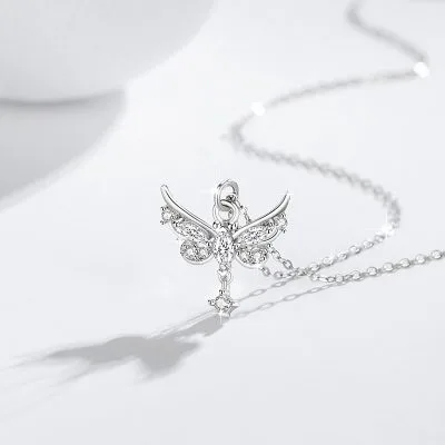 Dây Chuyền Bạc Nữ đính đá CZ Hình Hồ điệp Sofia LILI 180908 4