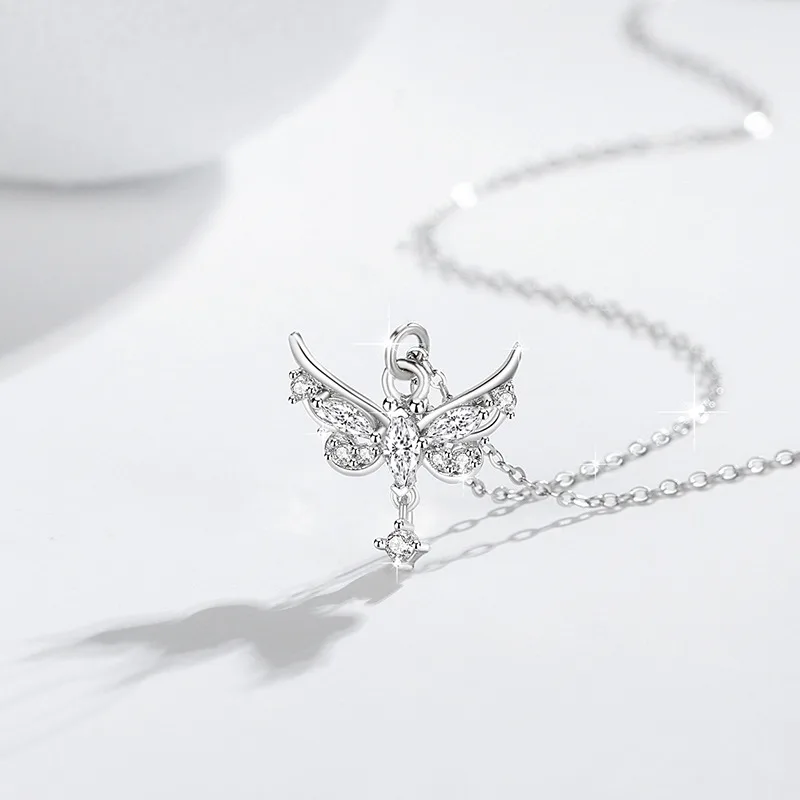 Dây Chuyền Bạc Nữ đính đá CZ Hình Hồ điệp Sofia LILI 180908 4