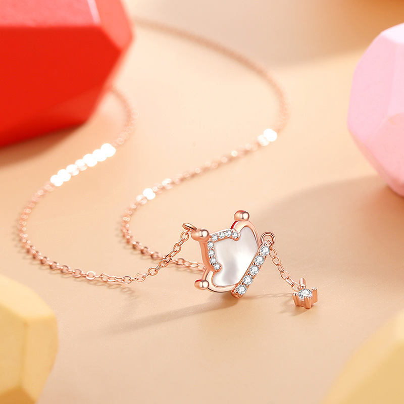Dây Chuyền Bạc Nữ đính đá CZ Hình Vương Miện Zoey LILI 181045 2