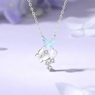Dây Chuyền Bạc Nữ đính đá CZ Hồ điệp Alana LILI 181589 1