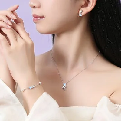 Dây Chuyền Bạc Nữ đính đá CZ Hồ điệp Alana LILI 181589 3