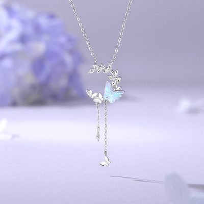 Dây Chuyền Bạc Nữ đính đá CZ Hồ điệp Elliana LILI 181579 1