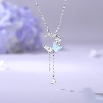 Dây Chuyền Bạc Nữ đính đá CZ Hồ điệp Elliana LILI 181579 1