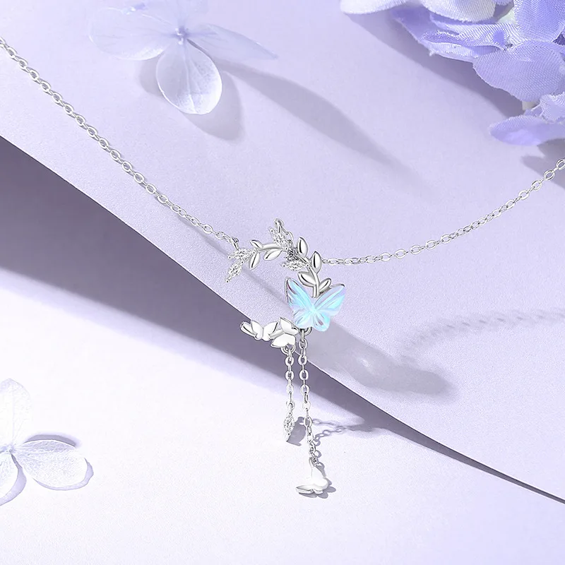 Dây Chuyền Bạc Nữ đính đá CZ Hồ điệp Elliana LILI 181579 2