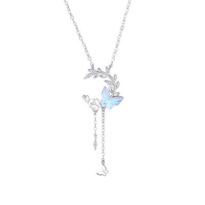 Dây Chuyền Bạc Nữ đính đá CZ Hồ điệp Elliana LILI 181579 5