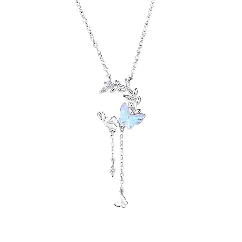 Dây Chuyền Bạc Nữ đính đá CZ Hồ điệp Elliana LILI 181579 5