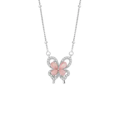 Dây Chuyền Bạc Nữ đính đá CZ Hồ điệp Willow LILI 180988 3