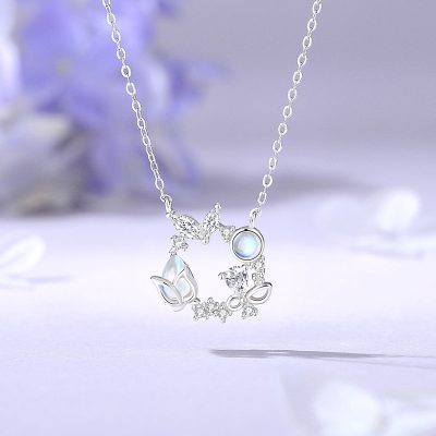 Dây Chuyền Bạc Nữ đính đá CZ Hoa Tulip LILI 181573 1