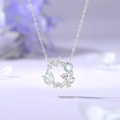 Dây Chuyền Bạc Nữ đính đá CZ Hoa Tulip LILI 181573 1