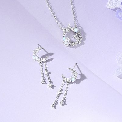 Dây Chuyền Bạc Nữ đính đá CZ Hoa Tulip LILI 181573 4