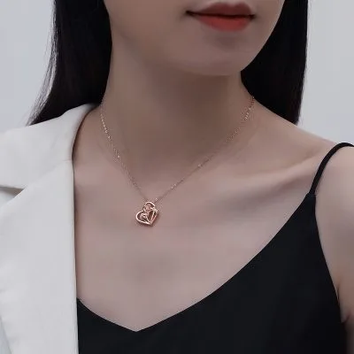 Dây Chuyền Bạc Nữ đính đá CZ Hoa Hồng Tình Yêu Athena LILI 181123 4