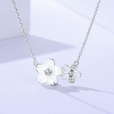Dây Chuyền Bạc Nữ đính đá CZ Hoa Tuyết Mai Lucia LILI 181189 1