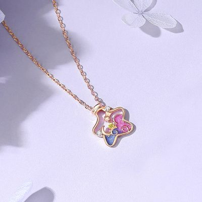 Dây Chuyền Bạc Nữ đính đá CZ Ngôi Sao ước Nguyện Sophie LILI 181052 2