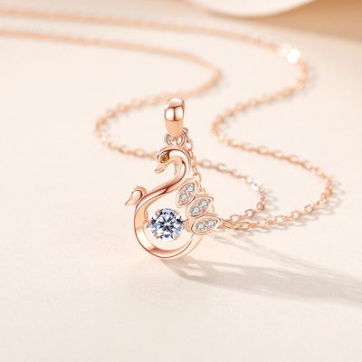 Dây Chuyền Bạc Nữ đính đá CZ Thiên Nga Swan LILI 181275 1