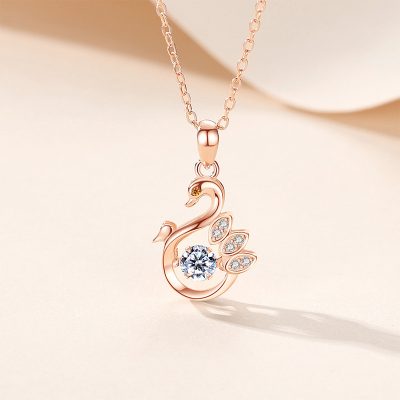 Dây Chuyền Bạc Nữ đính đá CZ Thiên Nga Swan LILI 181275 2