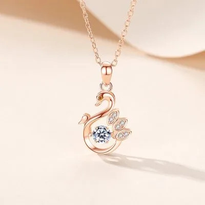 Dây Chuyền Bạc Nữ đính đá CZ Thiên Nga Swan LILI 181275 2