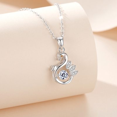 Dây Chuyền Bạc Nữ đính đá CZ Thiên Nga Swan LILI 181275 3