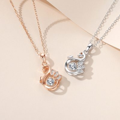 Dây Chuyền Bạc Nữ đính đá CZ Thiên Nga Swan LILI 181275 4