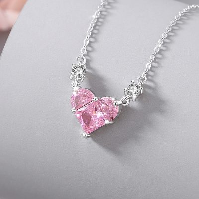 Dây Chuyền Bạc Nữ đính đá CZ Trái Tim Lillian LILI 181013 4