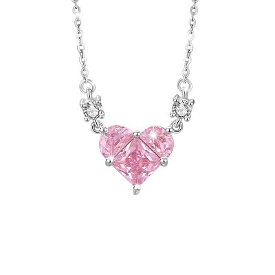 Dây Chuyền Bạc Nữ đính đá CZ Trái Tim Lillian LILI 181013 5