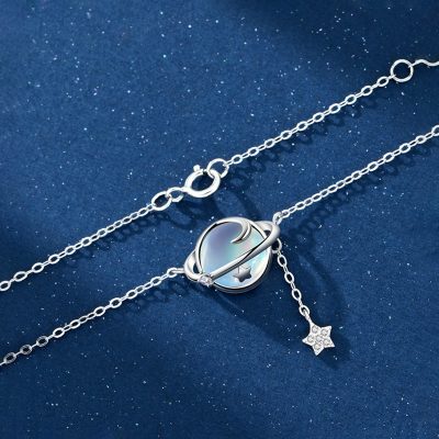 Dây Chuyền Bạc Nữ đính đá CZ Trăng Và Sao Ailany LILI 181200 4