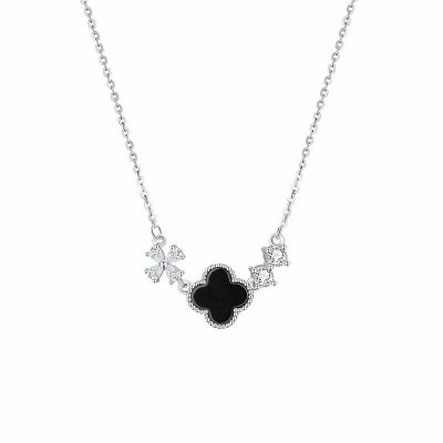 Dây Chuyền Bạc Nữ đính đá Mã Não Hình Cỏ 4 Lá Serenity LILI 181223 4