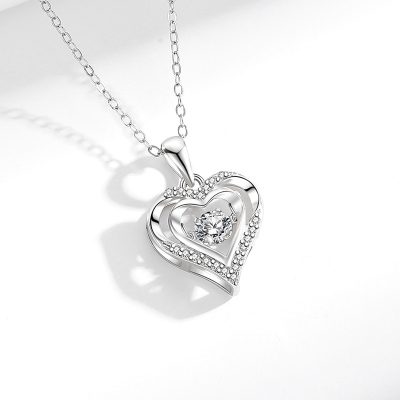 Dây Chuyền Bạc Nữ đính đá Nhảy CZ Trái Tim Tình ái Melanie LILI 181247 3