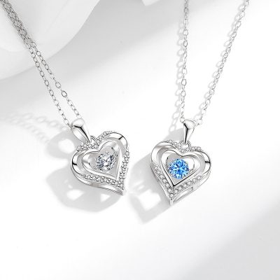 Dây Chuyền Bạc Nữ đính đá Nhảy CZ Trái Tim Tình ái Melanie LILI 181247 4