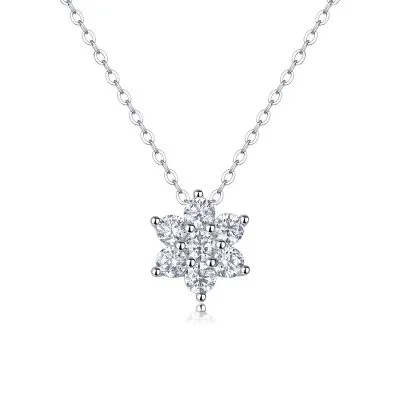 Dây Chuyền Bạc Nữ đính Kim Cương Moissanite Bông Tuyết Josie LILI 181408 1