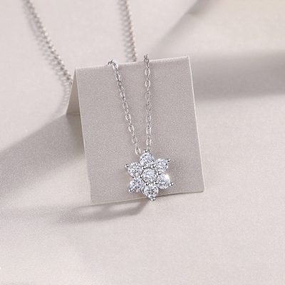 Dây Chuyền Bạc Nữ đính Kim Cương Moissanite Bông Tuyết Josie LILI 181408 3
