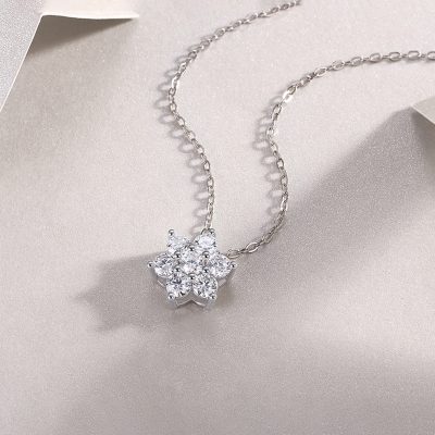 Dây Chuyền Bạc Nữ đính Kim Cương Moissanite Bông Tuyết Josie LILI 181408 4