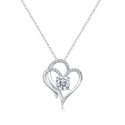 Dây Chuyền Bạc Nữ đính Kim Cương Moissanite Trái Tim Anna LILI 181414 1