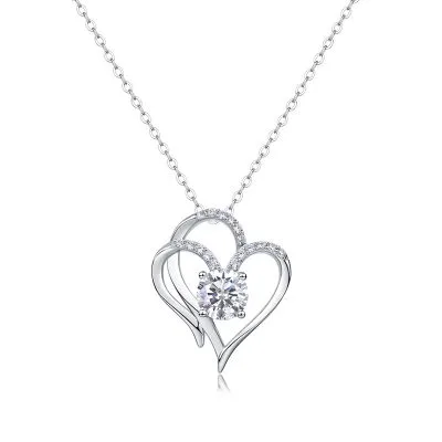 Dây Chuyền Bạc Nữ đính Kim Cương Moissanite Trái Tim Anna LILI 181414 1