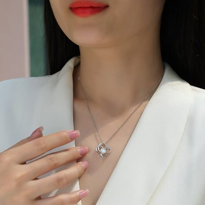 Dây Chuyền Bạc Nữ đính Kim Cương Moissanite Trái Tim Anna LILI 181414 2