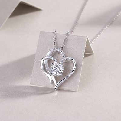Dây Chuyền Bạc Nữ đính Kim Cương Moissanite Trái Tim Anna LILI 181414 3