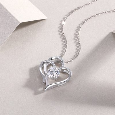 Dây Chuyền Bạc Nữ đính Kim Cương Moissanite Trái Tim Anna LILI 181414 4