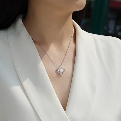 Dây Chuyền Bạc Nữ đính Kim Cương Moissanite Trái Tim Anna LILI 181414 5