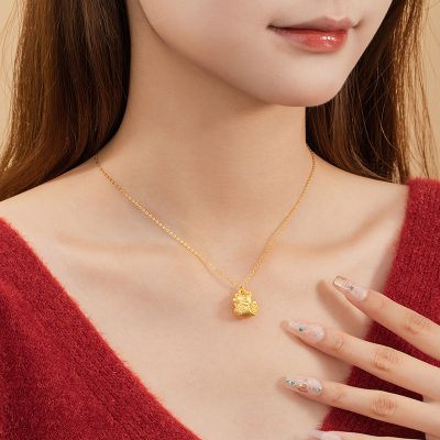 Dây Chuyền Bạc Nữ Mèo Thần Tài May Mắn Hazel LILI 180942 5