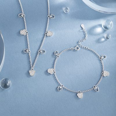 Lắc Chân Bạc Nữ đính đá CZ Gấu Dễ Thương Ailany LILI 180260 5