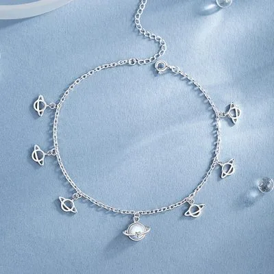 Lắc Chân Bạc Nữ đính đá CZ Ngôi Sao May Mắn Marjorie LILI 180268 1