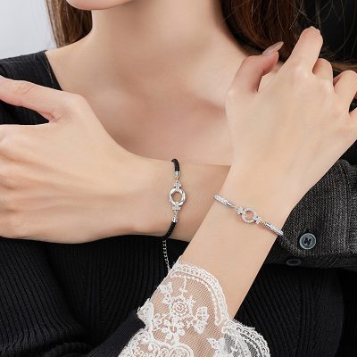 Lắc Tay Bạc Cặp đôi đính đá CZ Scottie LILI 180275 2