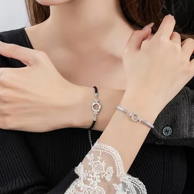 Lắc Tay Bạc Cặp đôi đính đá CZ Scottie LILI 180275 2