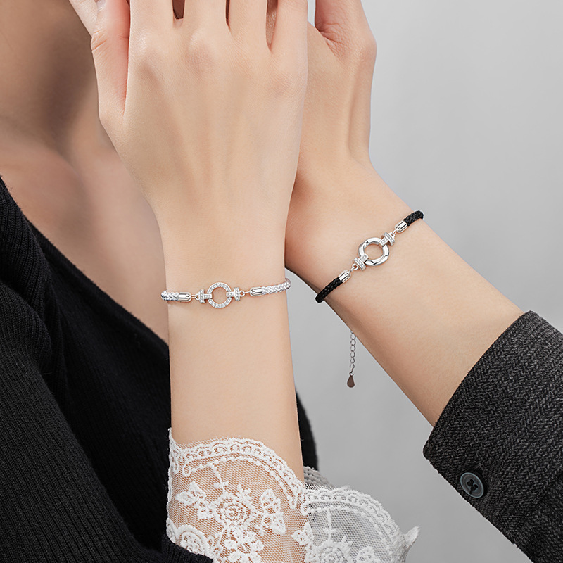 Lắc Tay Bạc Cặp đôi đính đá CZ Scottie LILI 180275 4
